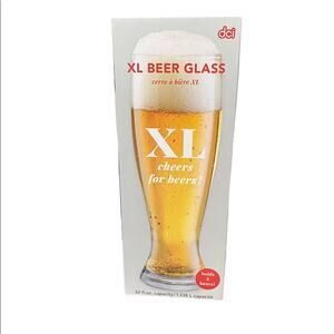 DCI XL Beer Glass, Giant Beer Glass holds 4 Beer Bottles, 52oz capacity